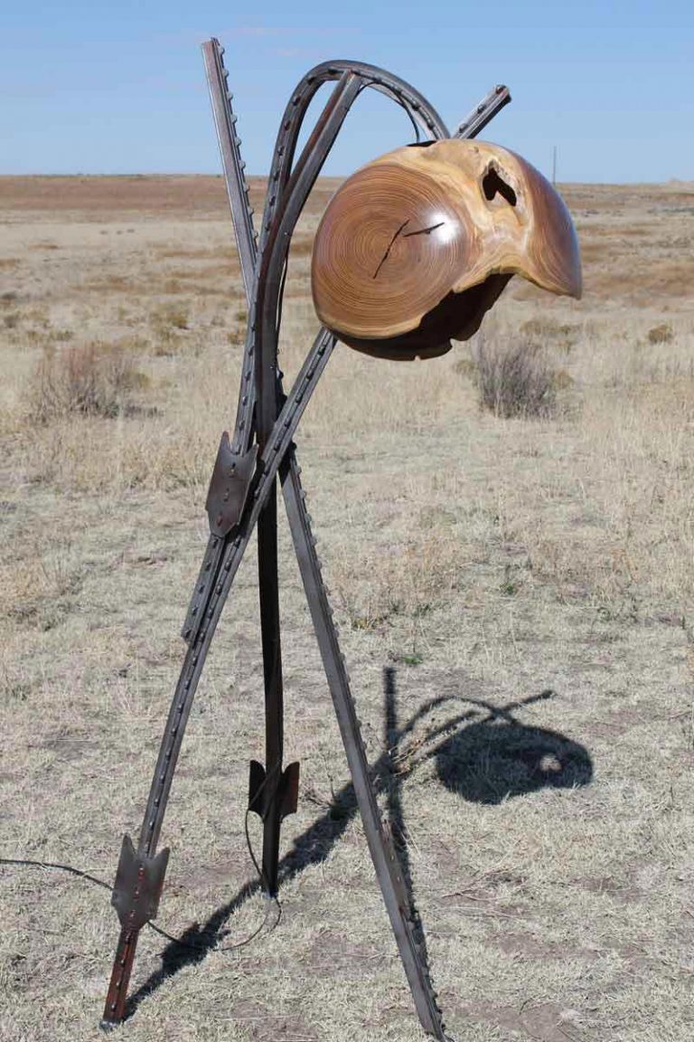 #1411 Wreck in the West Pasture Floor Lamp