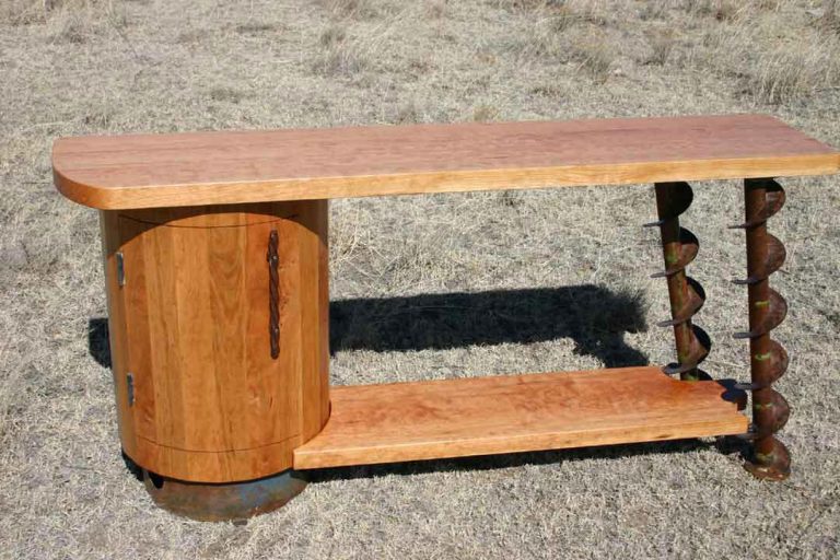 #0704 Turkey Red Sofa Table