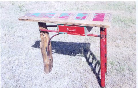 Corner Post Hall Table